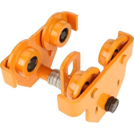 Adjustable stainless steel push trolley beam, 1 ton pulling capacity, yellow precision tool (1/5)