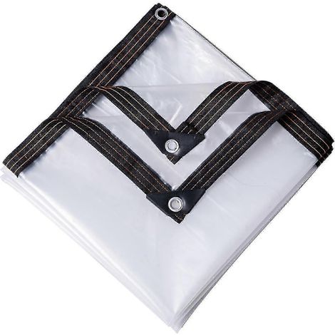 Bâche transparente imperméable en PVC - 1 x 1 m, revêtement en vinyle blanc résistant aux déchirures (1/5)