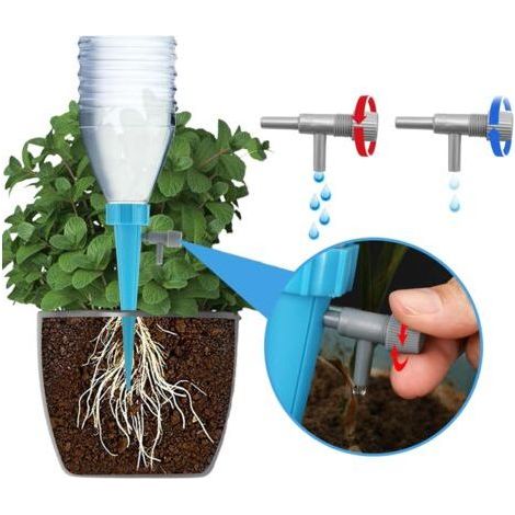 Drip Bottle Kit, 12 Pieces Indoor Automatic Watering Cone with Valves, Irrigation Drip Watering System for Garden Home Vegetable Garden Watering Plant Vacation (1/5)