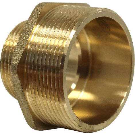 Anquier – Raccord laiton réduit mâle/mâle 2"-1"1/4 – Filetage entrée 50/60 – Fixation étanche – Pour installations sanitaires
