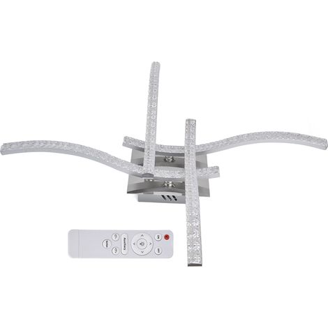 LED-Deckenleuchte, 3 Farben, Fernbedienung, dimmbar, 4-Streifen, wellenförmig, AC 85–265 V (1/5)
