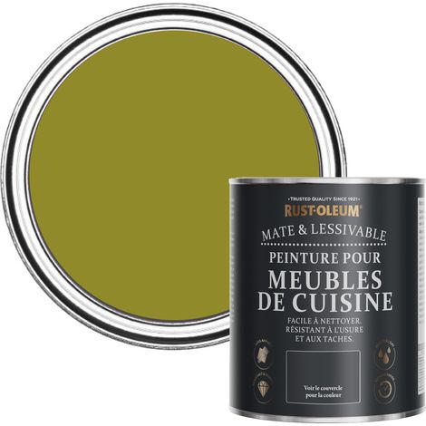 Peinture Vert Olive pour Meubles de Cuisine, Finition Mate - Olive marinée 750ml (1/5)