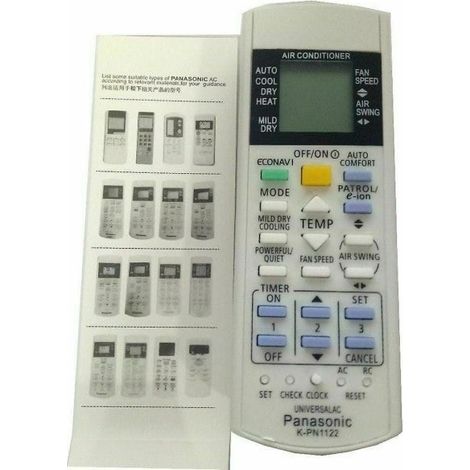 K-PN1122 Universalfernbedienung, kompatibel mit allen Panasonic-Klimaanlagen für den Hausgebrauch (1/5)