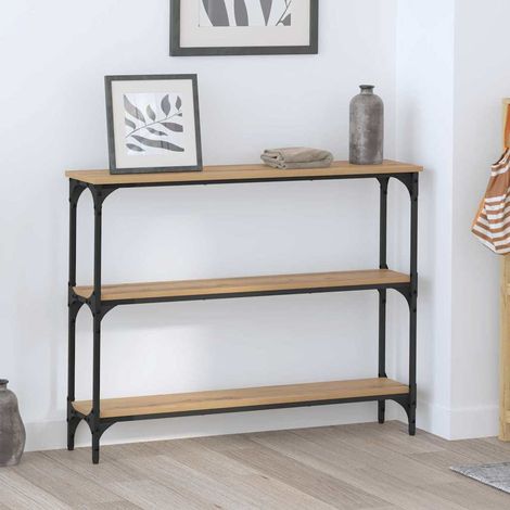 Konsolentisch mit Regal Artisan-Eiche 100 x 22,5 x 75 cm vidaXL (1/5)
