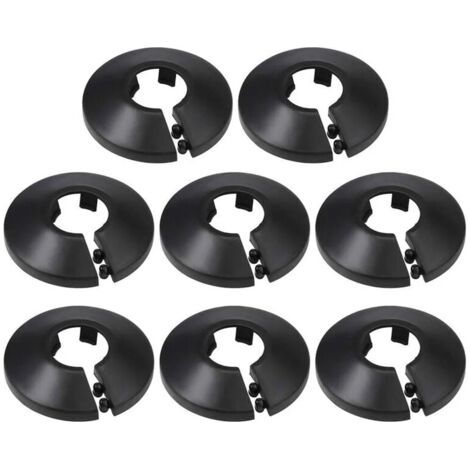 Copritubo decorativo in PP, 16 mm, ghirlanda per termosifoni, copertura per tubi dell'acqua da parete, nero, 8 pezzi (1/5)