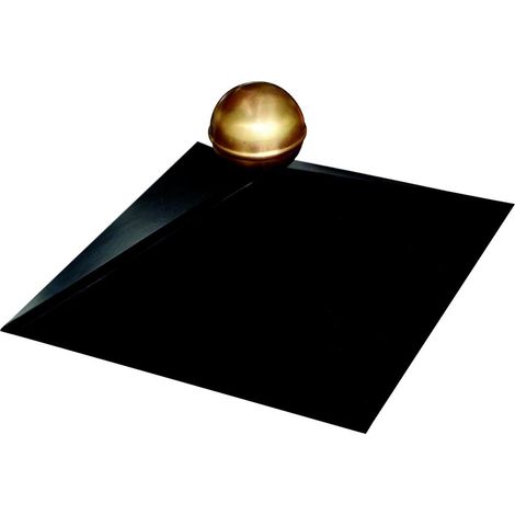 Pavillon Haube 4-Eck schwarz pulverbesch. mit Messingkugel
