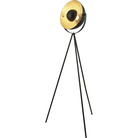 Piantana Contemporaneo Blink Acciaio Nero Cromo 1 Luce E27 (1/5)