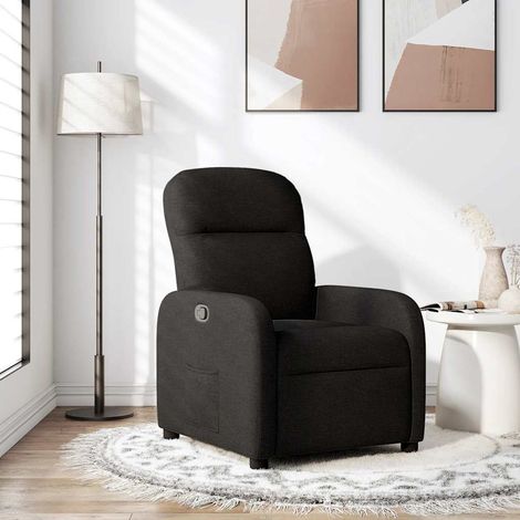 Fauteuil inclinable Noir Tissu vidaXL
