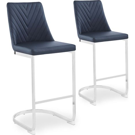 Lot de 2 chaises de bar design Mistigri Simili Noir