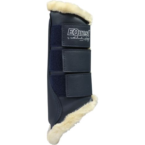 EQuest Softgamasche für Pferde, 2er Set - Navy/Natur, L
