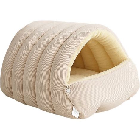 Cama para gatos Cozy Monster, guarida para gatos, Cálida guarida para dormir, cama para dormir, Cama antiestrés, M, 36x30x20cm, Blanca (1/2)