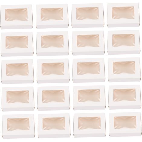 Kraft Paper Gift Box with Window Pack of 30 Paper Soap Box Small Box for Handmade Soaps Jewellery and Party Gifts Packaging 8.50 x 6.00 x 3.00 cm (1/5)