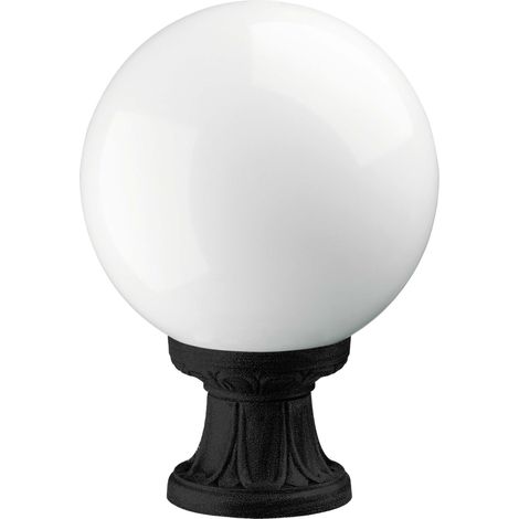 Baliza clásica INDURA GLOBO IP55 E27 70W 350mm Negro