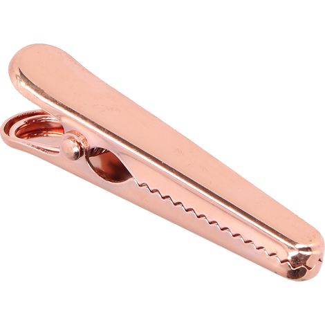 Clip de Scellement 7,9 cm Poignée Confortable Design Robuste à Dents Internes pour Cuisine, Bureau, Papiers, Photos en Or Rose (1/5)