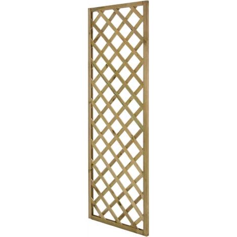 Pannello Grigliato Legno di Pino Impregnato 60x180 cm Rettangolare da Giardino (1/5)