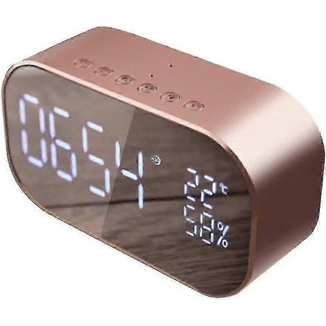 Réveil miroir LED Bluetooth avec haut-parleurs stéréo sans fil (1/2)