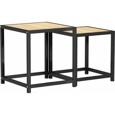 Maison Exclusive - Beistelltische 2 Stk. MDF Sonoma-Eiche (1/5)