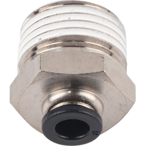 Lot de 10 raccords rapides pneumatiques en nickel cuivré, raccords rapides traversants à filetage extérieur 6-04 (1/5)