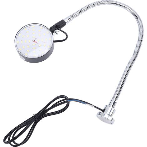 Lampe LED atelier base aimantée tube cou flexible 50cm éclairage machine à coudre (1/5)