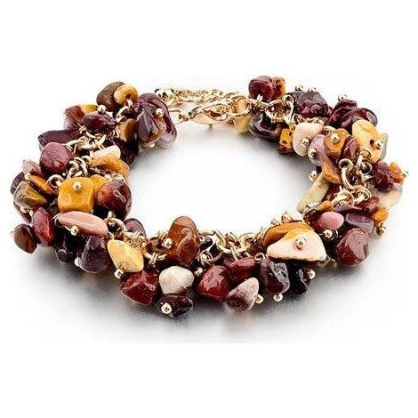 Bracelet en acrylique avec pierre naturelle (1/3)