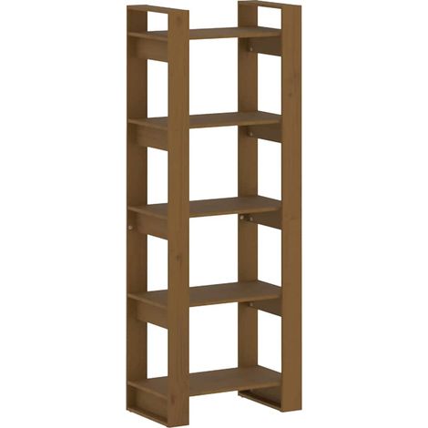 Maison Exclusive - Bibliothèque/Cloison Marron miel 60x35x160 cm Bois massif (1/5)