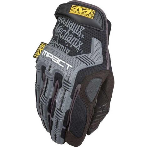 Mechanikerhandschuhe M-Pact Schwarz/Grau (Größe XXL)