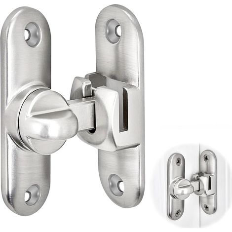 Serrure de porte coulissante, serrure de porte intérieure, convient pour cuisine, fenêtre, chambre (argent) (1/5)