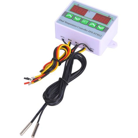 Intelligenter Temperaturregler ST3012, Digitalanzeige, Zweikanal-Steuerschalter, 12 V DC (1/5)