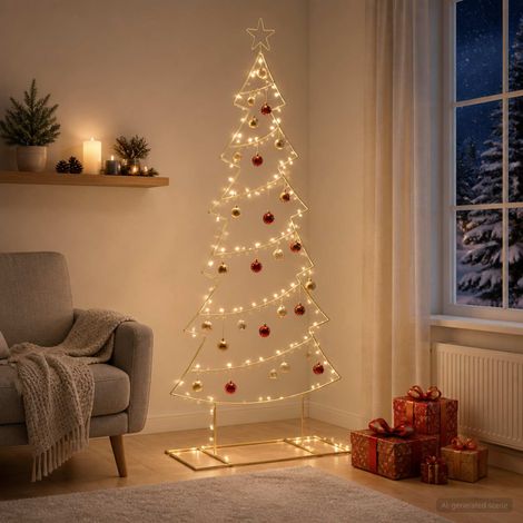 vidaXL Árbol de Navidad de metal con soporte KUOPIO 180 cm Acero (1/5)