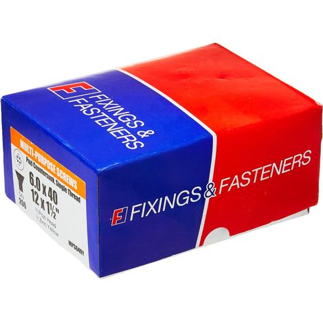 ForgeFix MPS640Y Multi-Purpose Pozi Compatible Screw CSK ST ZYP 6.0 x 40mm Box 200 FORMPS640Y