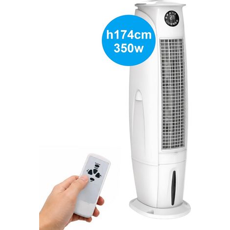 Raffrescatore Evaporativo ad Acqua 5000 m³/h, Serbatoio 40L con Vano Ghiaccio, Telecomando e Timer, Ventilatore Centrifugo 350W, Oscillazione Automatica Destra/Sinistra e Alto/Basso, Modalità Notte Si (1/5)
