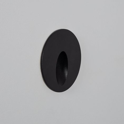 Baliza Exterior LED 3W Empotrable Pared Circular Negro Boiler 4000K Blanco Neutro