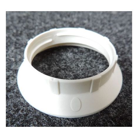 Double bague large blanche Ø 58mm pour chemise douille de lampe culot E27 L'Ebenoid (1/2)