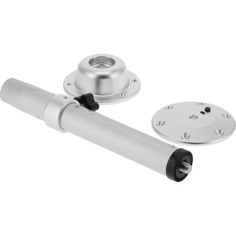 Kit de pied de table réglable argenté de 49 à 72 cm (19,3 à 28,3 po) avec base de montage universelle pour caravane, camping-car et yacht (1/5)