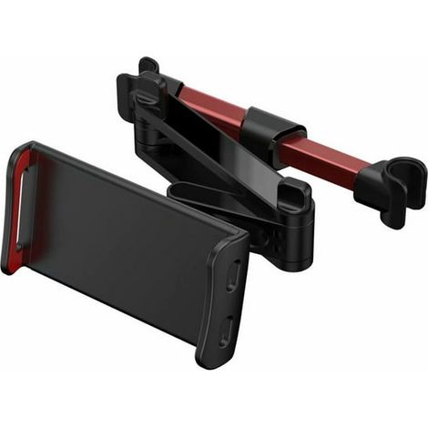 Support tablette voiture, support réglable appui-tête pour iPad iPhone/Samsung Galaxy Tab/Kindle Fire HD/Nintendo Switch, appareils 4,4-11 pouces, rétractable, noir (1/5)