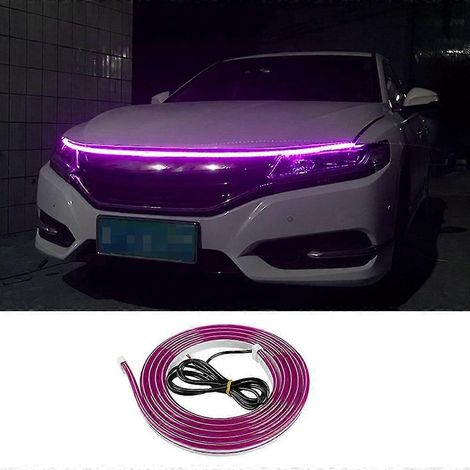 Bande lumineuse décorative de 2 m pour capot de voiture (DRL) en PVC silicone flexible et étanche (1/5)