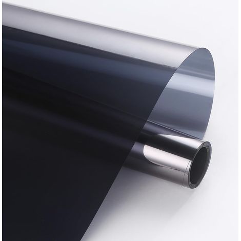 Film miroir opaque pour fenêtre - Protection UV - Protection contre la chaleur - Protection solaire - Noir - 75 x 200 cm (1/5)