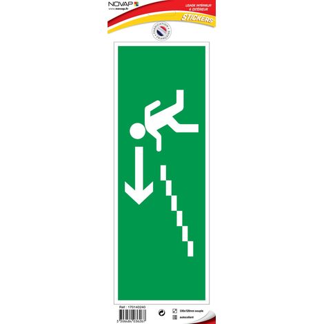 Panneau Escalier descente gauche - Vinyle adhésif 330x120mm - 4036267