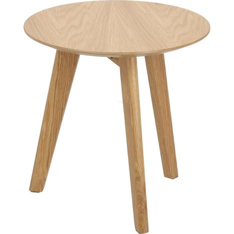Tavolo Sano in legno, rovere naturale, rotondo, 40 cm (1/5)