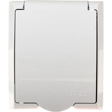 Fala Einzel-Hermetiksteckdose mit/ohne IP44 weiße Klappe GNH-1HZ/00/w