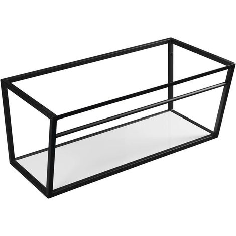 Sapho Ska - Construcción con estante bajo lavabo, 90 cm, negro mate SKA103 (1/5)
