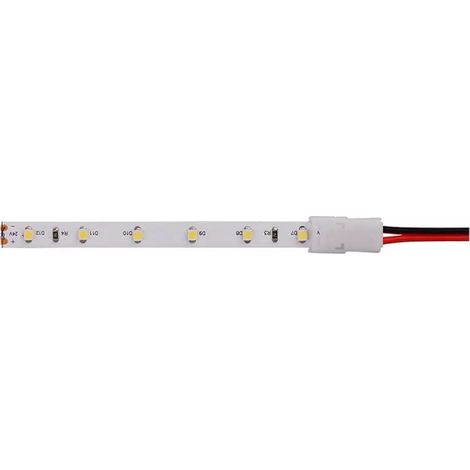 Conector V-TAC para tira LED de 8 mm de ancho con clip de 2 pines y cables de soldadura (1/3)