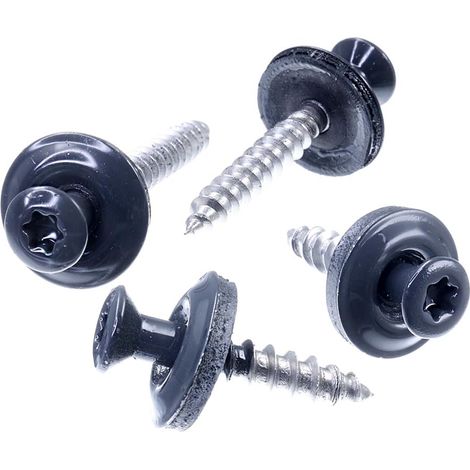 Lot de 100 Vis Étanches Inox A2 - Gris Anthracite RAL 7016 - Tête Fraisée TX 4,5x35mm - Avec Rondelle EPDM - Pour Toiture et Bardage Extérieur (1/2)