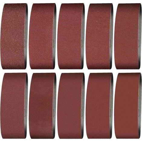 Bande abrasive pour ponceuse bande 100 x 915 mm – Grains 40 à 400 (7 granulométries), lot de 12, idéale bois et finition (1/4)