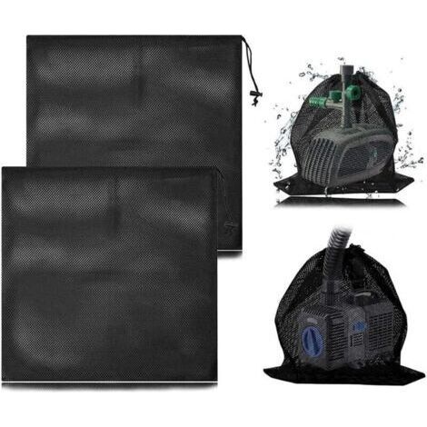 Sacs filtrants , lot de 2, avec cordon de serrage, pour pompes à eau biologiques (45 x 45 cm) (1/4)
