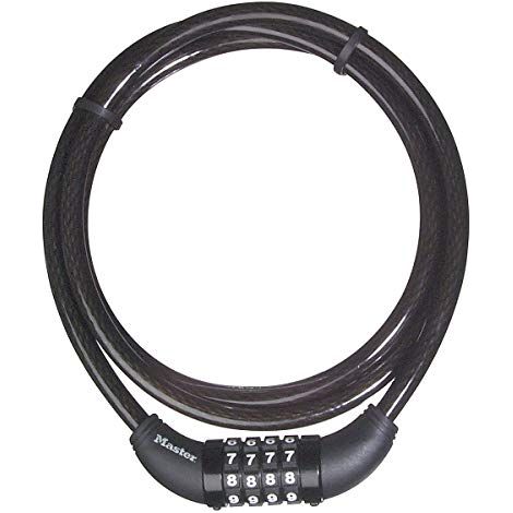 Master Lock 8119EURD Lucchetto Bici con Combinazione, 1,5 m Cavo (1/4)