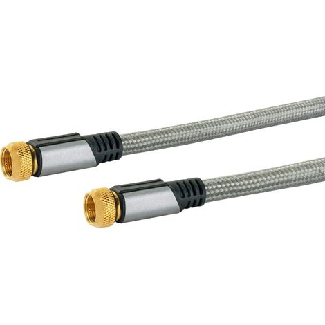 Schwaiger Ainstein 4M SAT Anschlusskabel F-Stecker zu F-Stecker 110 dB Satellitenkabel Audio Kabel (1/5)