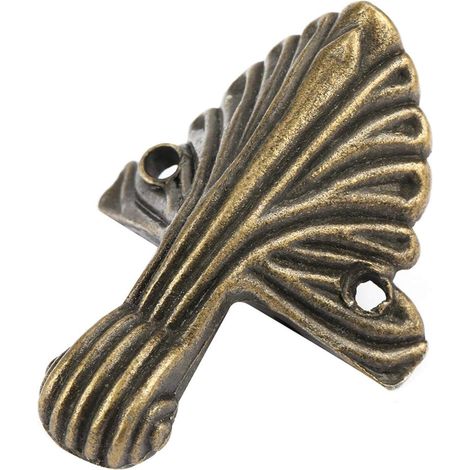 Lot de 4 pieds de protection d'angle en alliage de zinc antique pour boîtes à bijoux décoratives.
