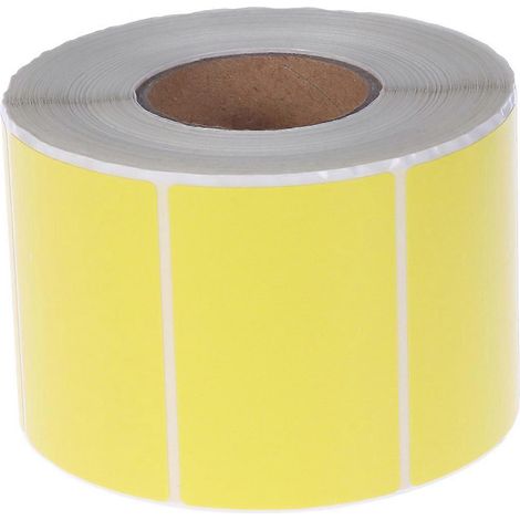 Étiquettes colorées à transfert thermique, papier pour imprimante, autocollants vierges pour bureau, cuisine, salon de thé (jaune) (1/4)