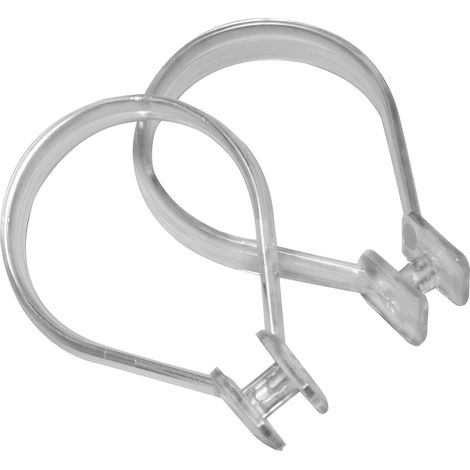 Anneaux pour Rideau de Douche, transparante, 3 x 4.7 x 6.6 cm